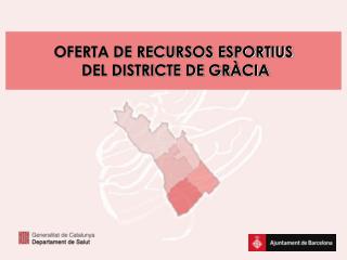 OFERTA DE RECURSOS ESPORTIUS DEL DISTRICTE DE GRÀCIA