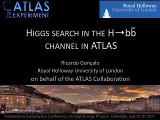 Higgs search in the H➝bb channel in ATLAS