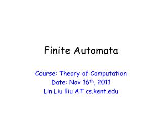 Finite Automata