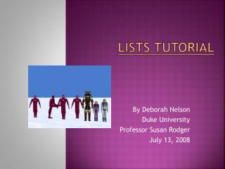 Lists Tutorial