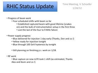 RHIC Status Update