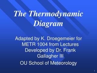 The Thermodynamic Diagram