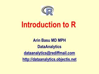Introduction to R