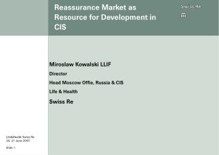 Reassurance Market as Resource for Development in CIS