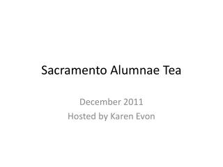 Sacramento Alumnae Tea