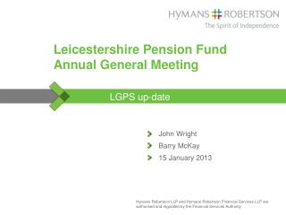 Leicestershire Pension Fund Annual General Meeting