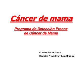 Cáncer de mama