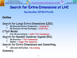 Search for Extra-Dimensions at LHC