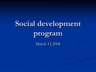 Social development program