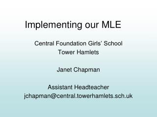 Implementing our MLE