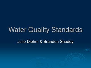 Water Quality Standards