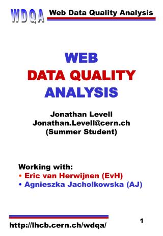 WEB DATA QUALITY ANALYSIS