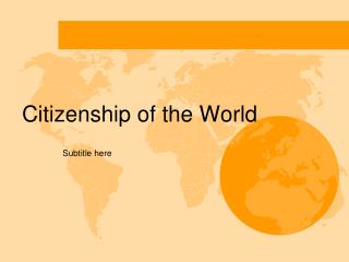 Citizenship of the World