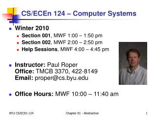 CS/ECEn 124 – Computer Systems