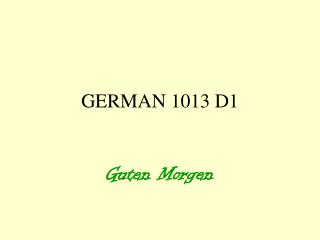 GERMAN 1013 D1