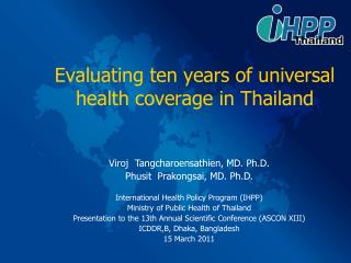 Evaluating ten years of universal health coverage in Thailand