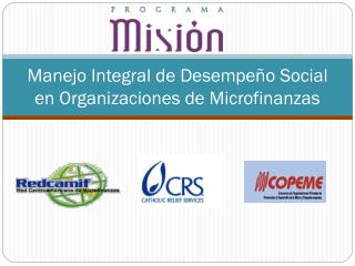 Manejo Integral de Desempeño Social en Organizaciones de Microfinanzas