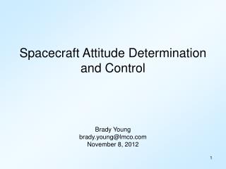 Spacecraft Attitude Determination and Control