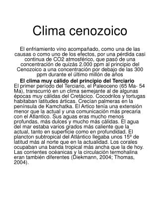 Clima cenozoico