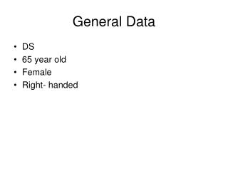 General Data