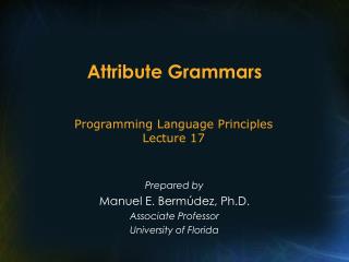 Attribute Grammars