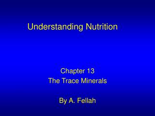 Understanding Nutrition
