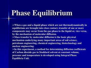 Phase Equilibrium