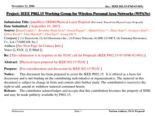 Project: IEEE P802.15 Working Group for Wireless Personal Area Networks (WPANs)