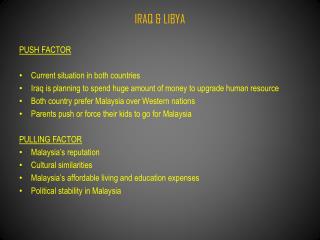 IRAQ &amp; LIBYA