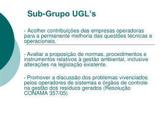 Sub-Grupo UGL’s