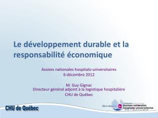 Le développement durable et la responsabilité économique