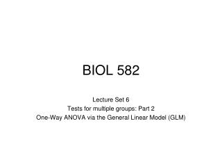 BIOL 582