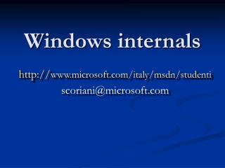 Windows internals