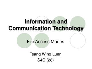 Information and Communication Technology