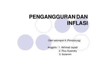 PENGANGGURAN DAN INFLASI