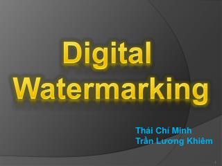 Digital Watermarking