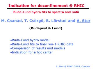 Indication for deconfinement @ RHIC