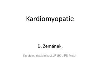 Kardiomyopatie