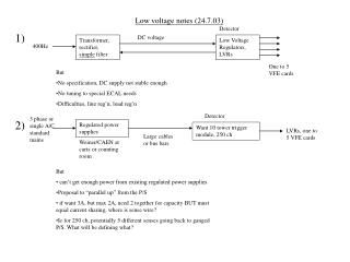 Low voltage notes (24.7.03)