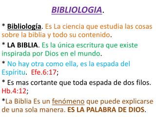 BIBLIOLOGIA .