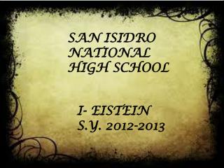 SAN ISIDRO NATIONAL HIGH SCHOOL