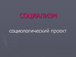 СОЦИАЛИЗМ социологический проект