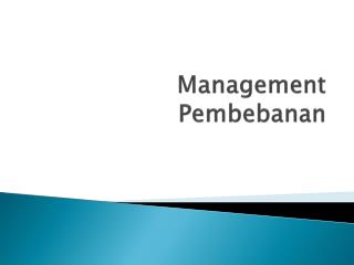 Management Pembebanan