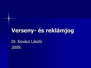 Verseny- és reklámjog