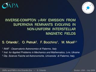 S. Orlando 1 , O. Petruk 2 , F. Bocchino 1 , M. Miceli 3,1