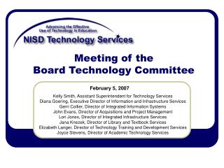 Meeting of the Board Technology Committee