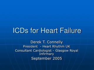 ICDs for Heart Failure