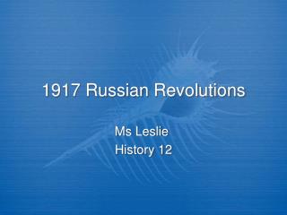 1917 Russian Revolutions