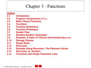 Chapter 3 - Functions