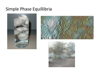 Simple Phase Equillibria